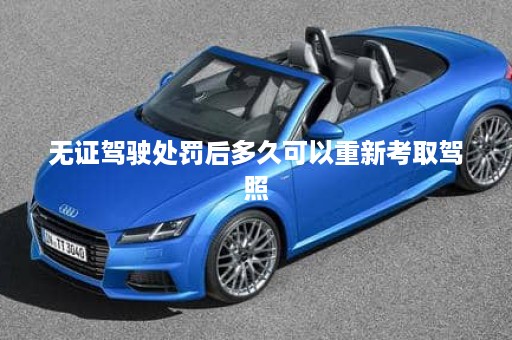无证驾驶处罚后多久可以重新考取驾照